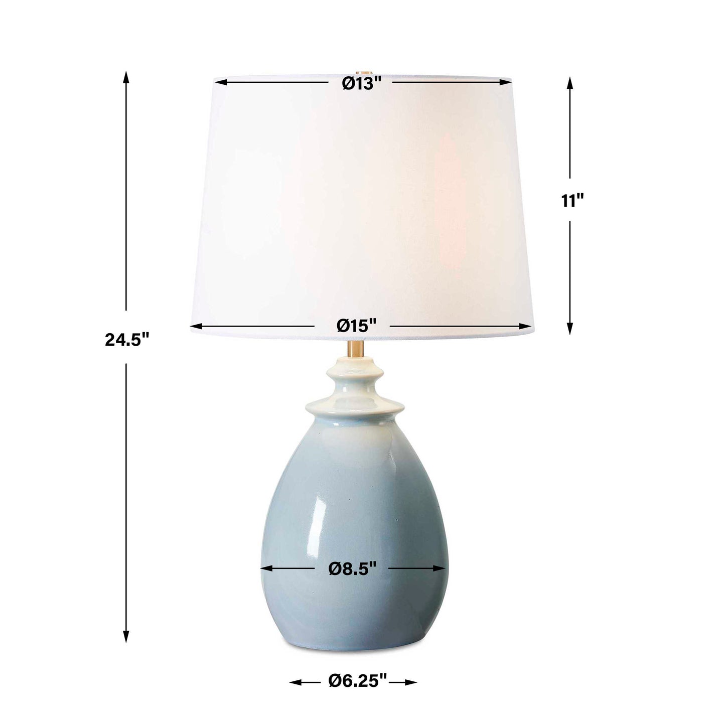 Lorene Light Blue Table Lamp