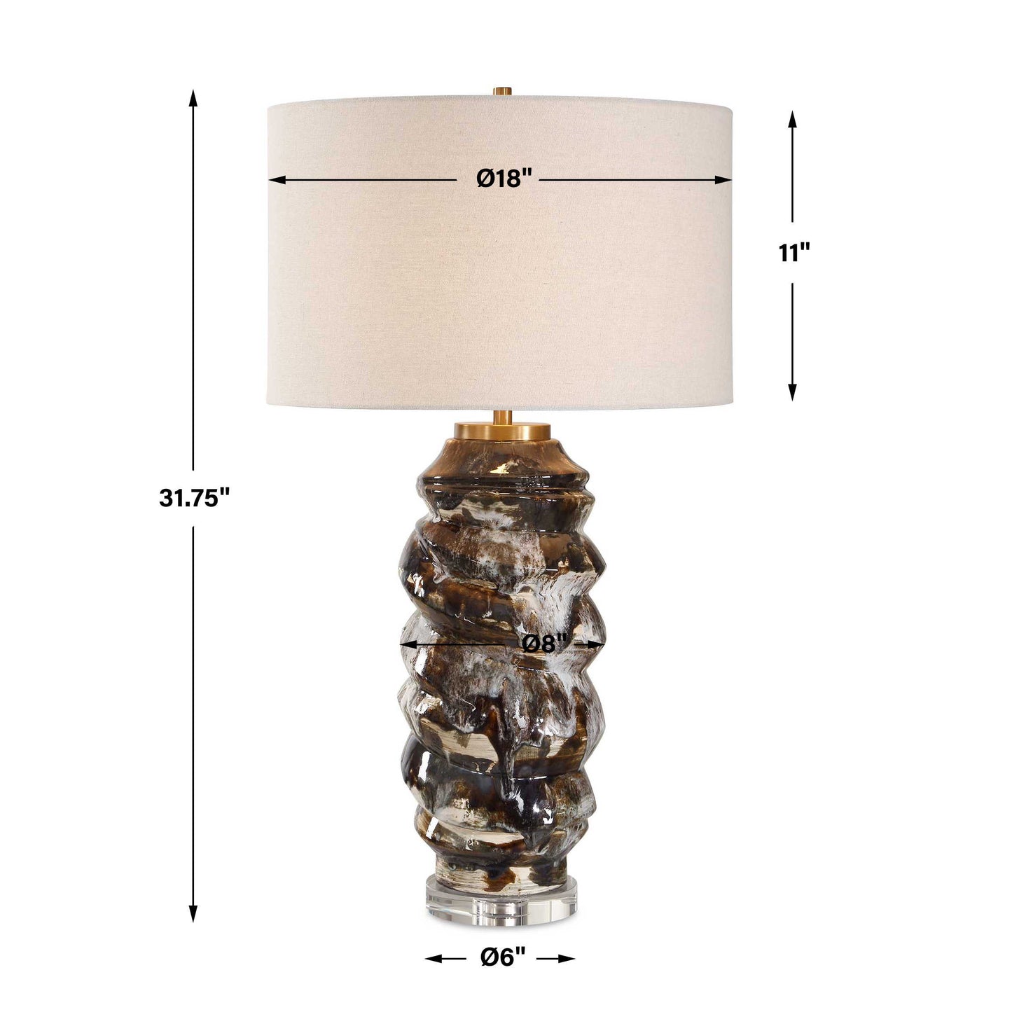Cuoco Mottled Brown Table Lamp