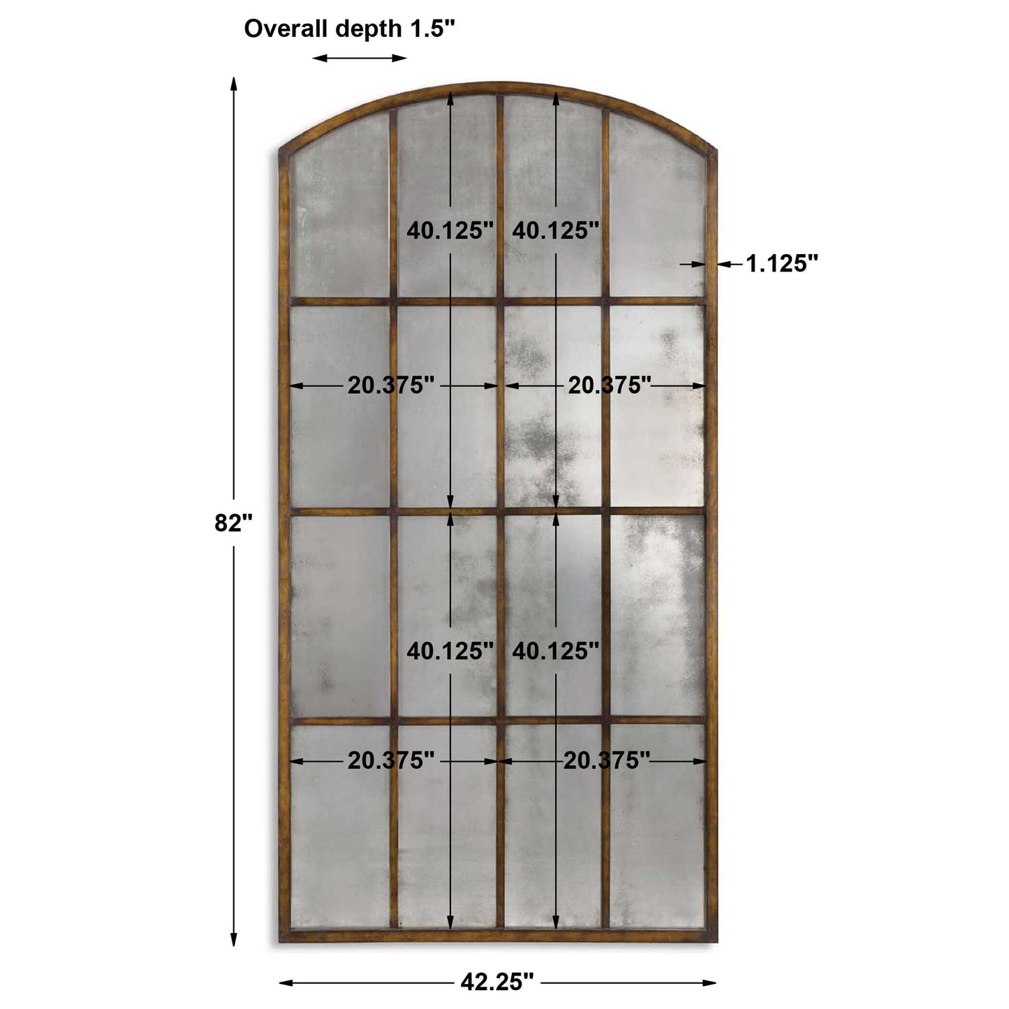 Amiel Antique Large Arch Mirror
