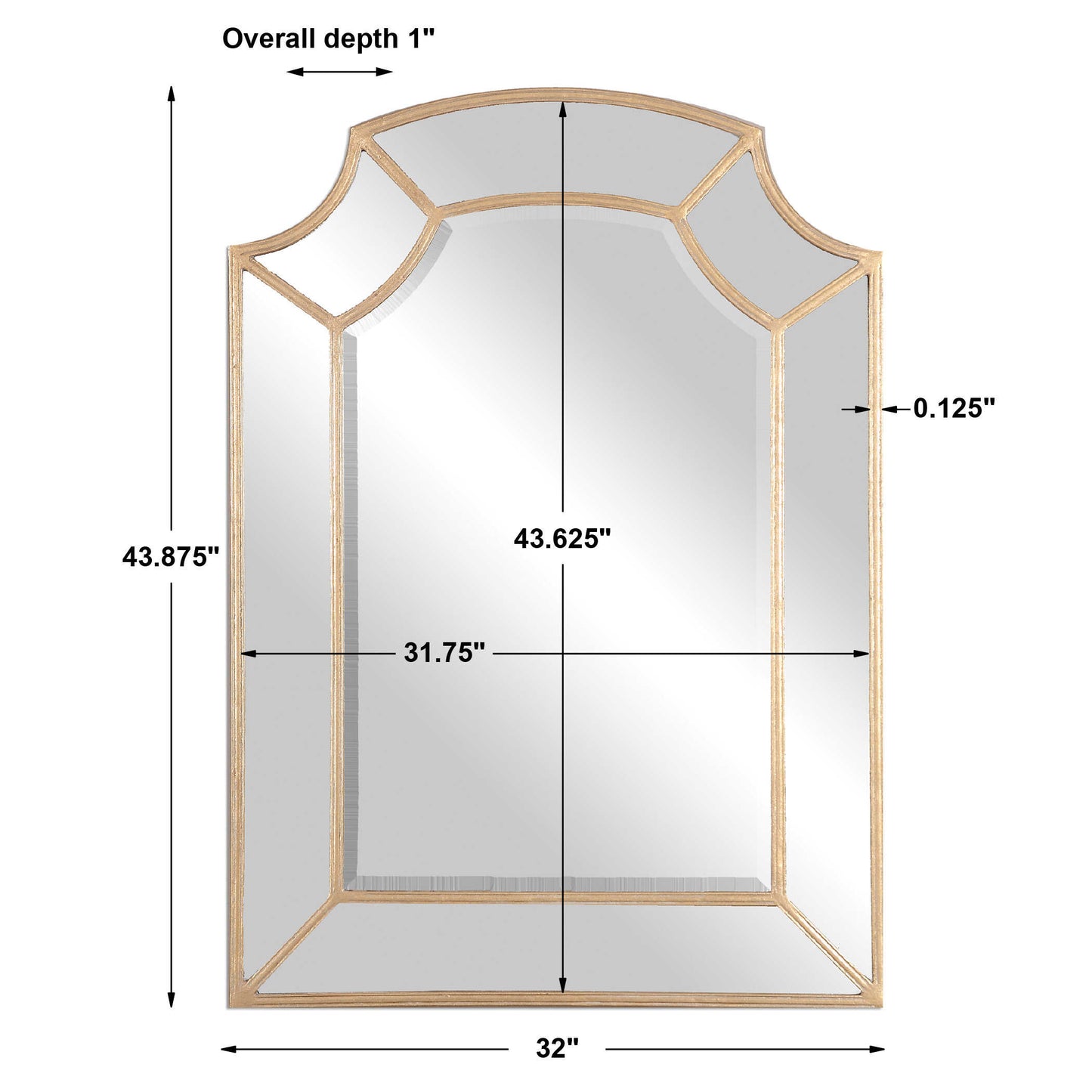 Francoli Gold Arch Mirror