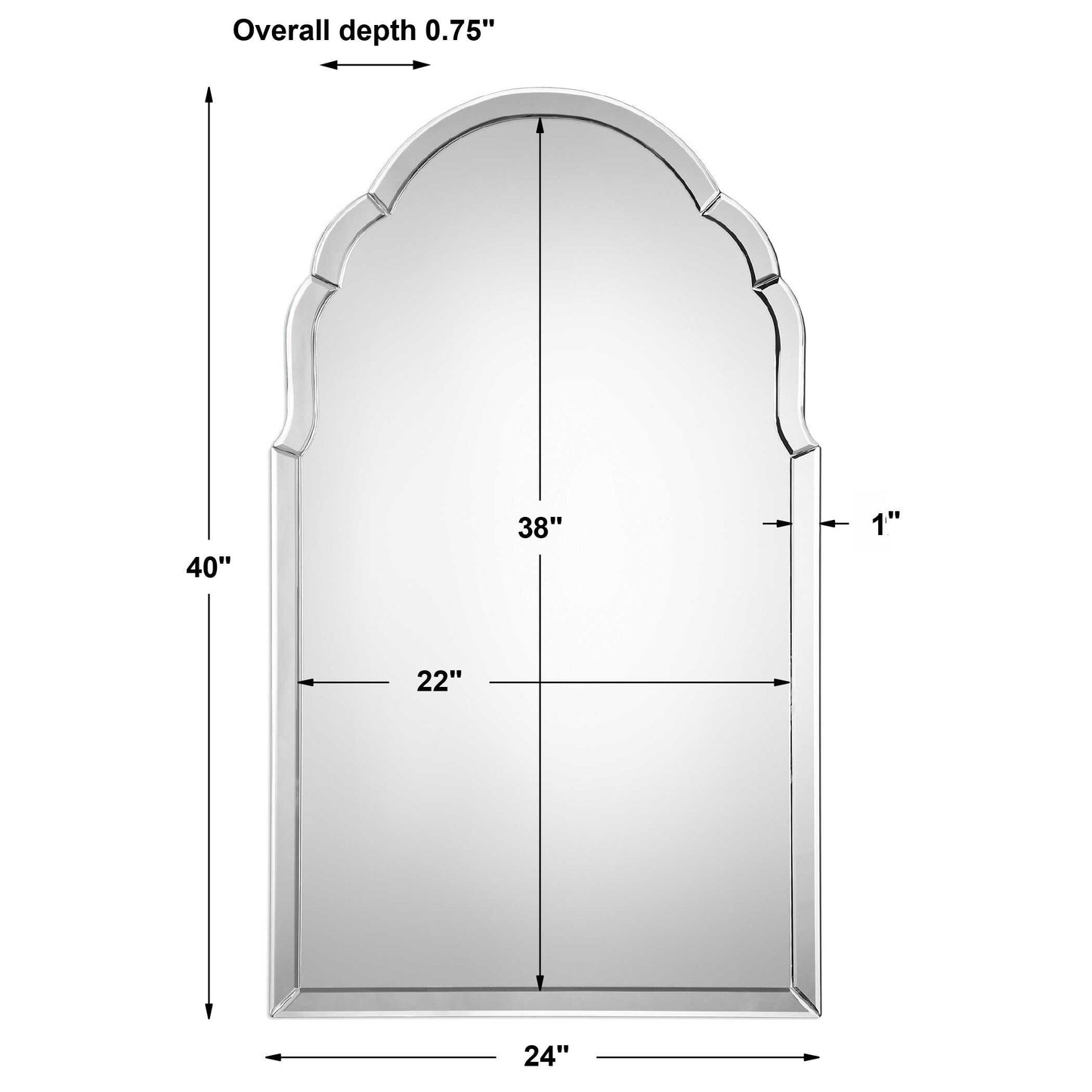 Brayden Frameless Arched Mirror