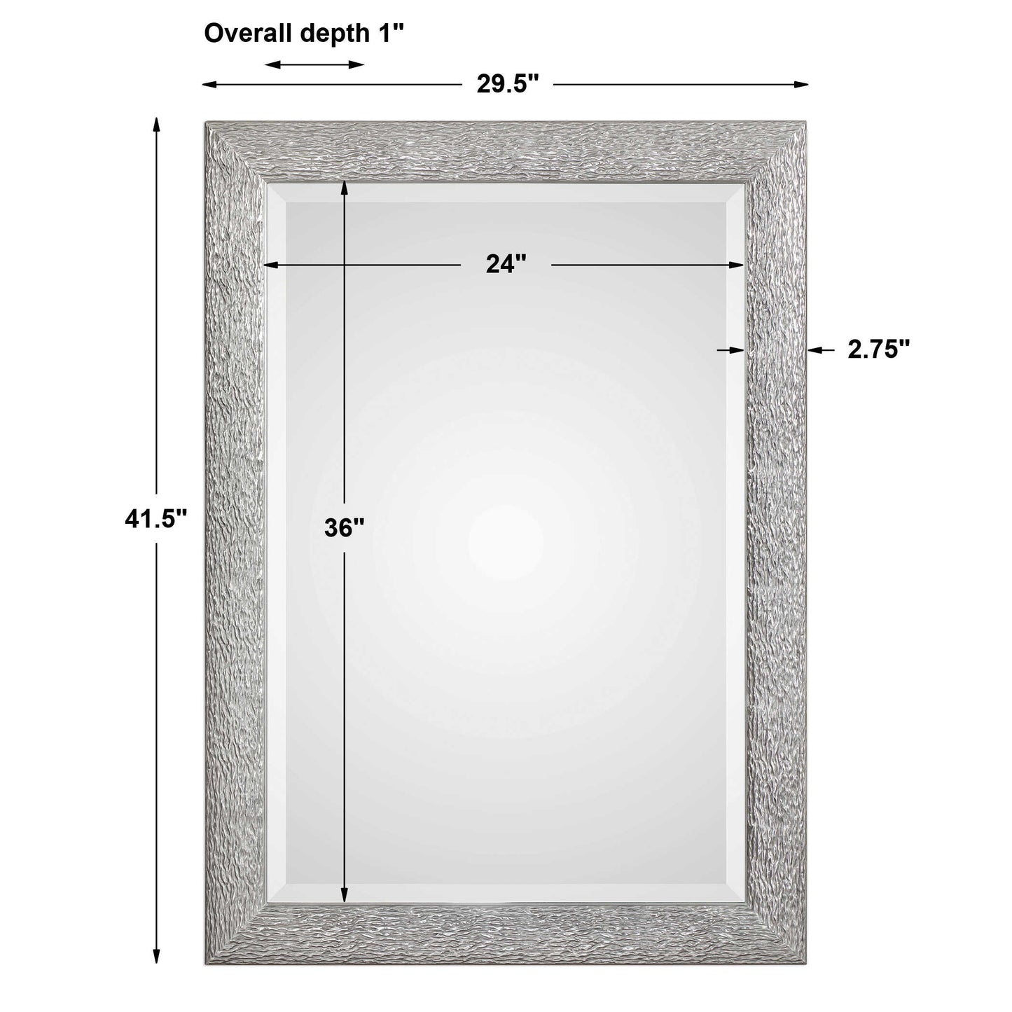 Mossley Metallic Silver Mirror