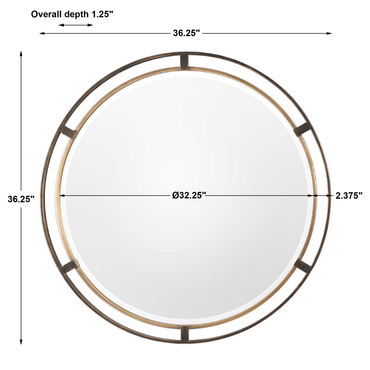Carrizo Bronze Round Mirror