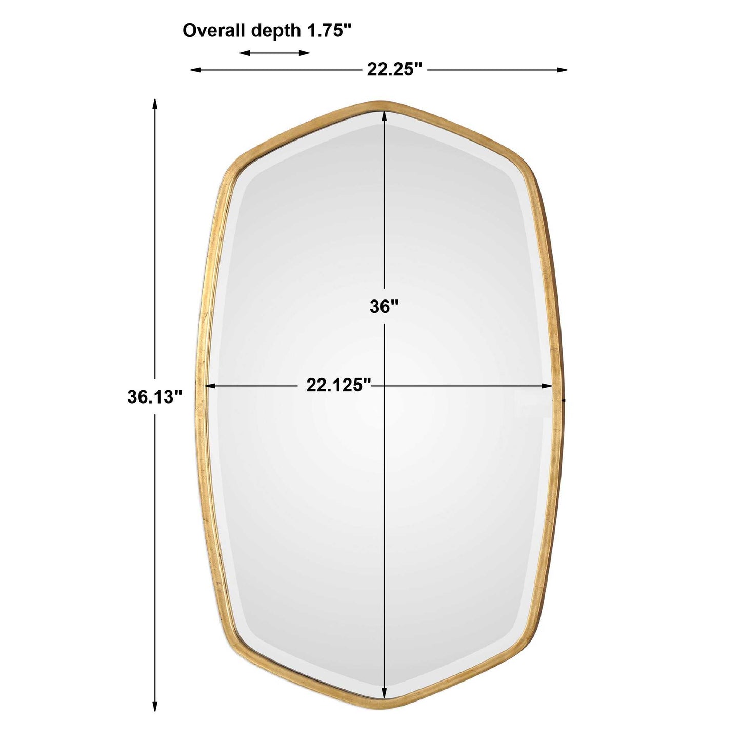 Duronia Antiqued Gold Mirror