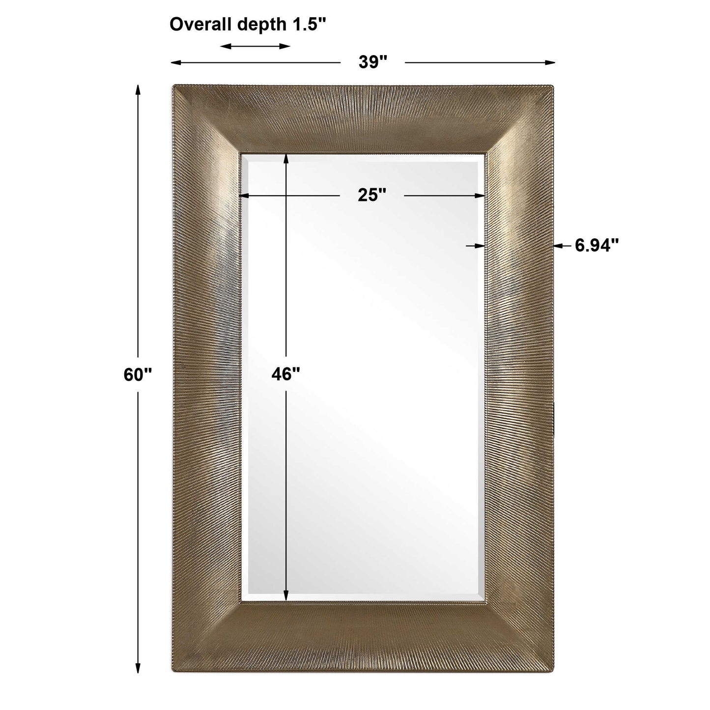Valenton Large Champagne Mirror