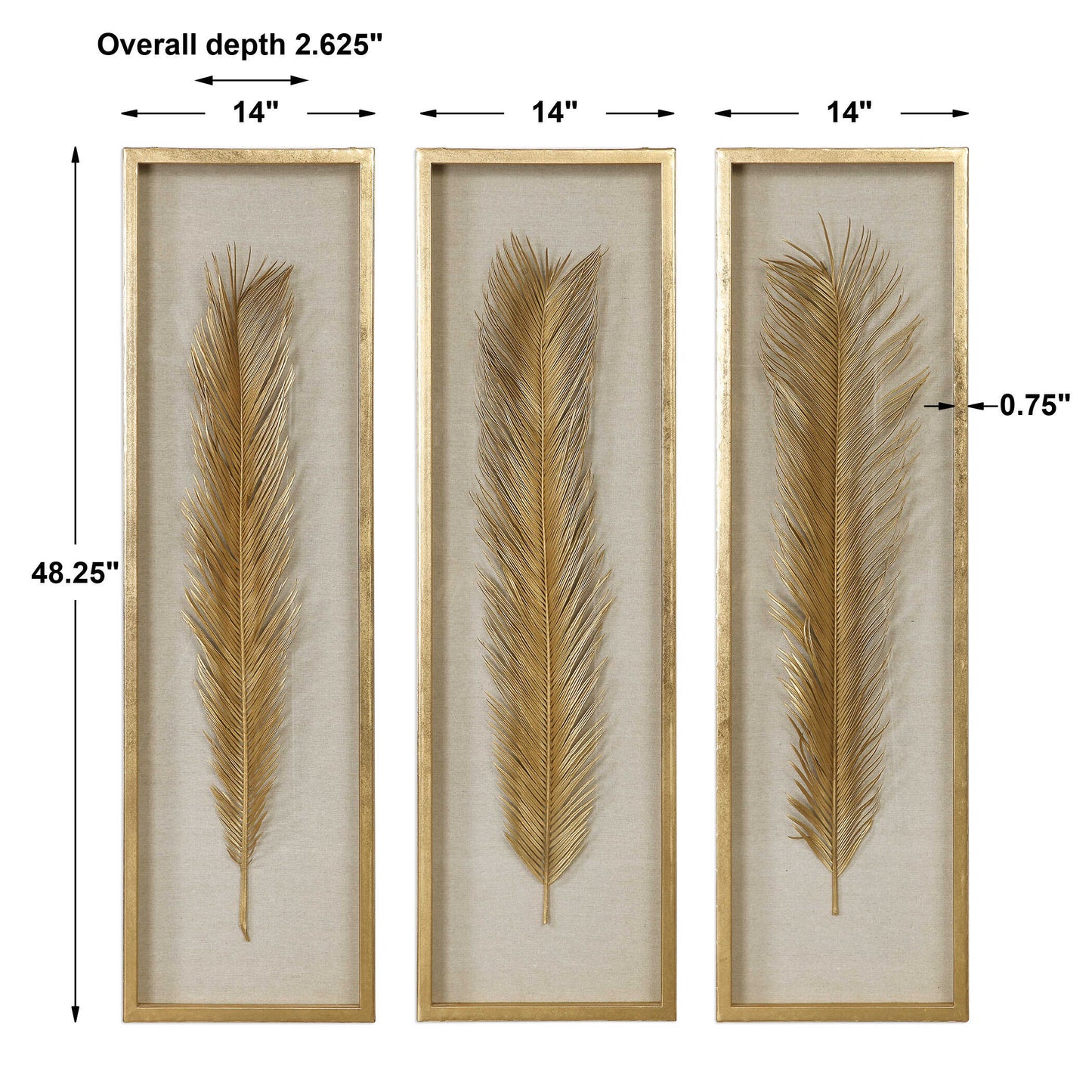 Palma Gold Leaf Shadow Box Set/3