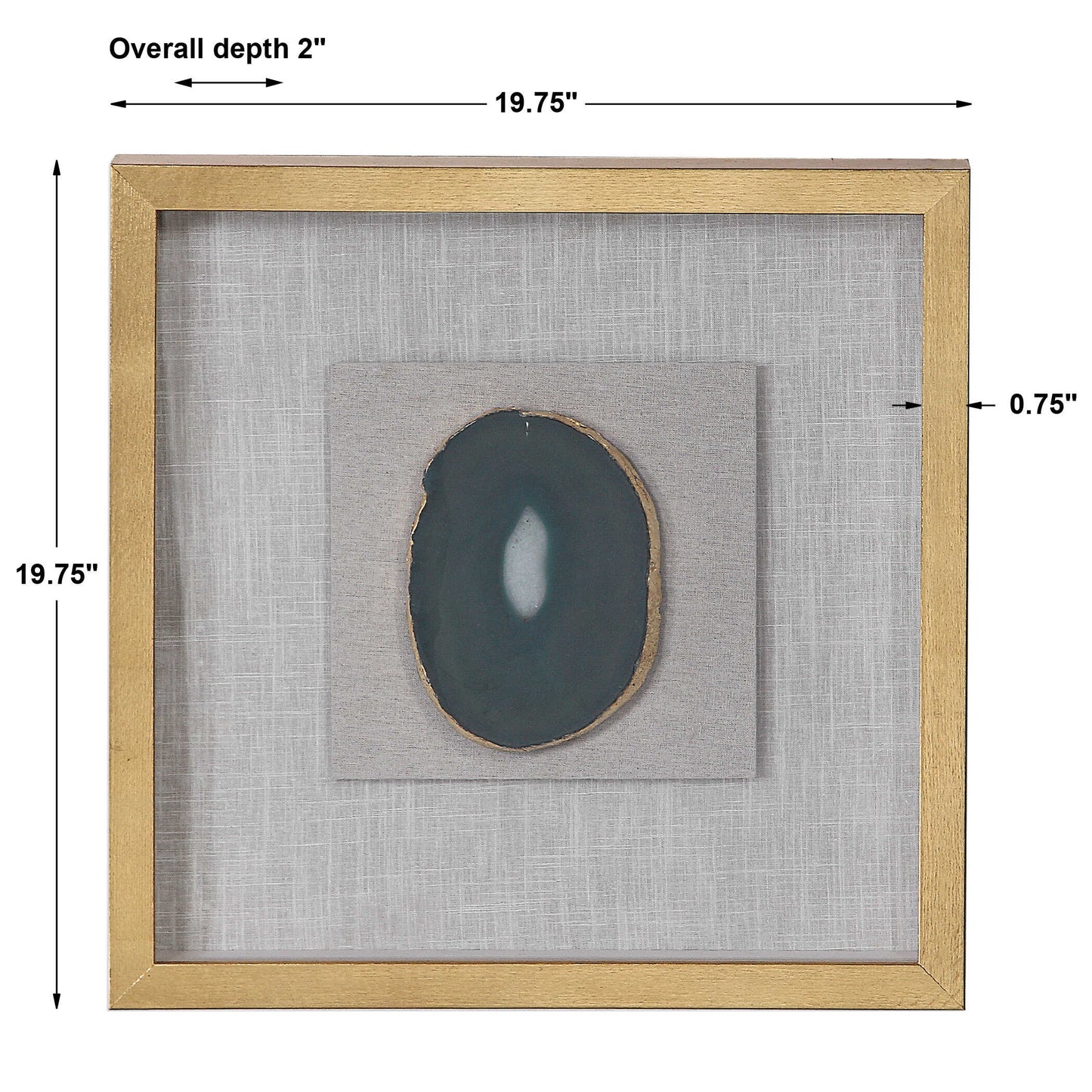 Keeva Agate Stone Shadow Box