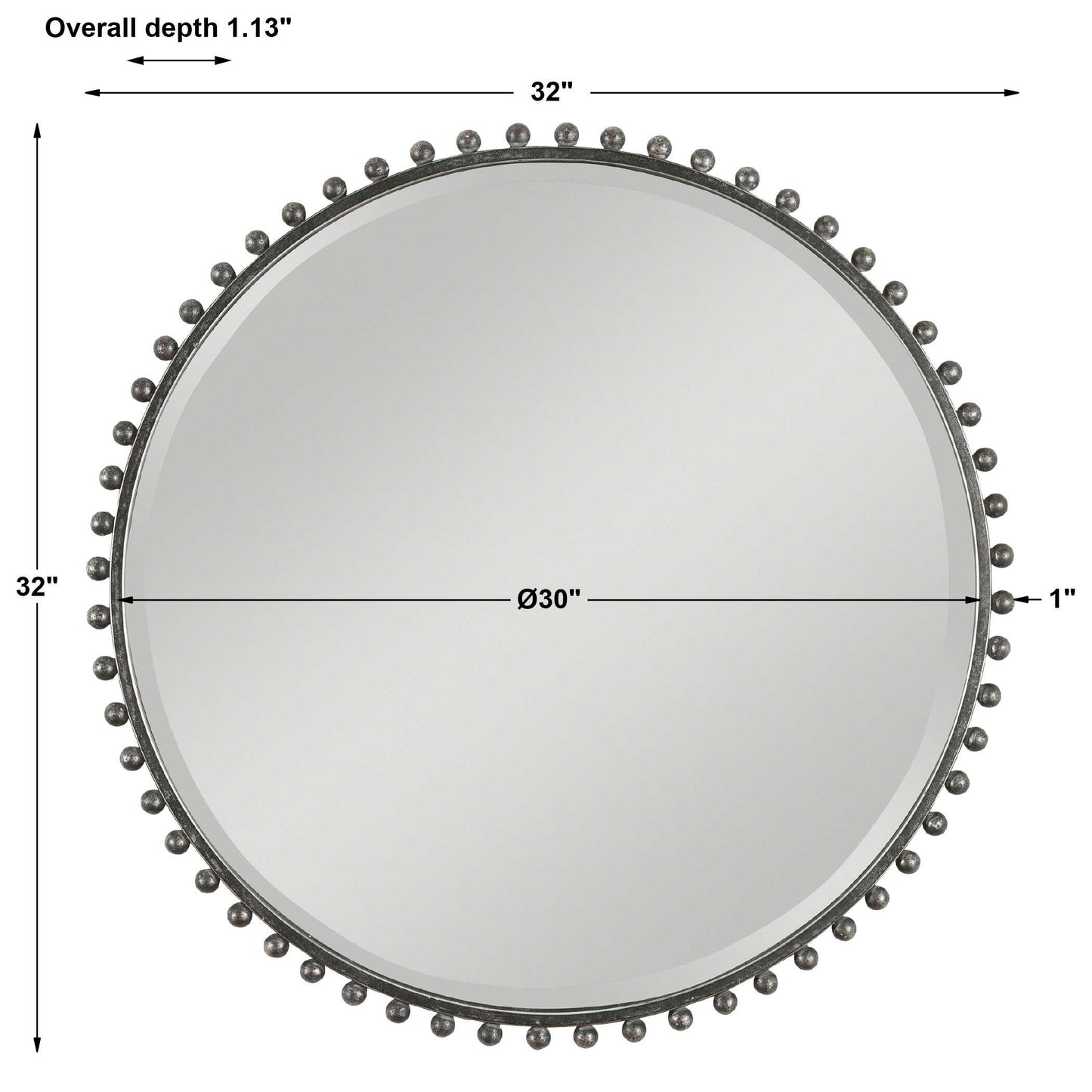 Taza Round Iron Mirror