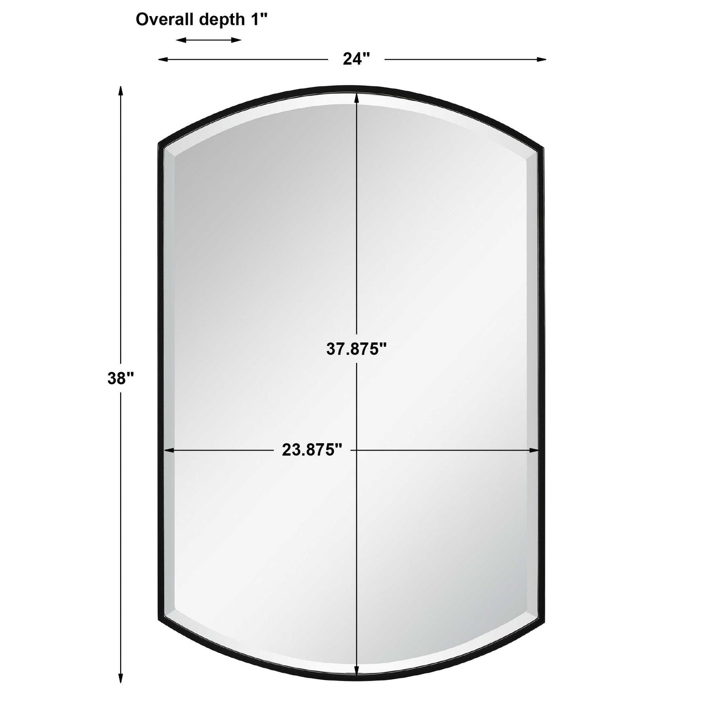 Shield Shaped Iron Mirror
