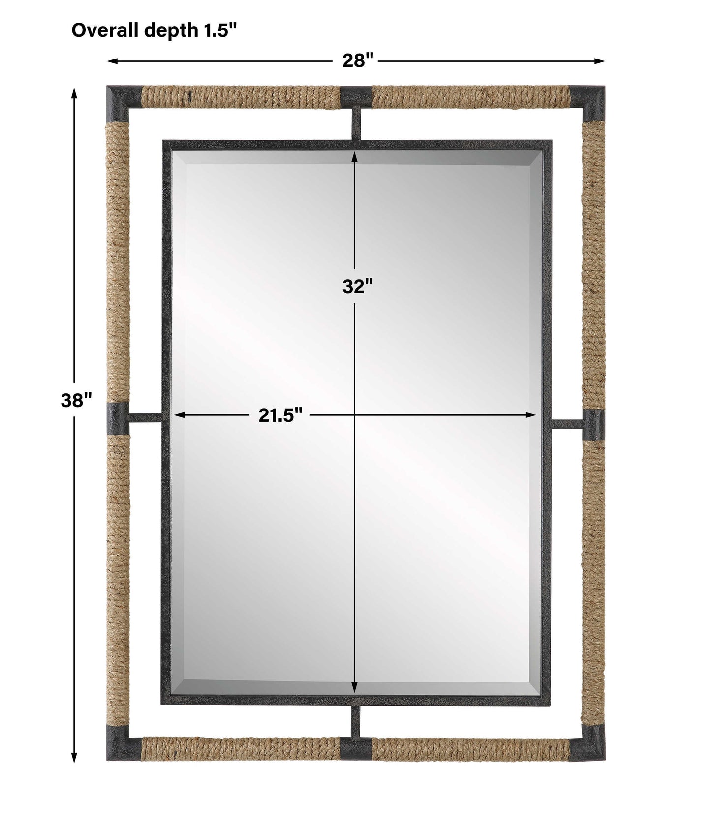 Melville Iron & Rope Mirror