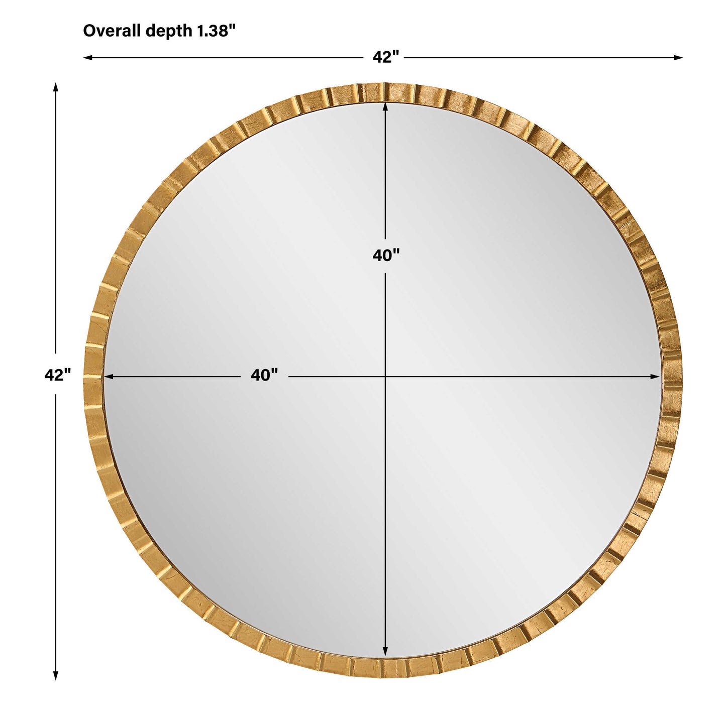 Dandridge Gold Round Mirror