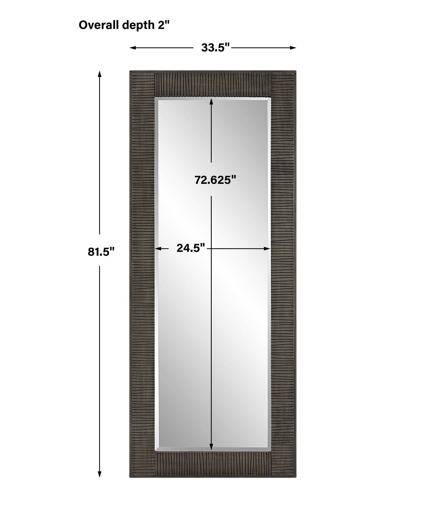 Figaro Oversized Wooden Mirror
