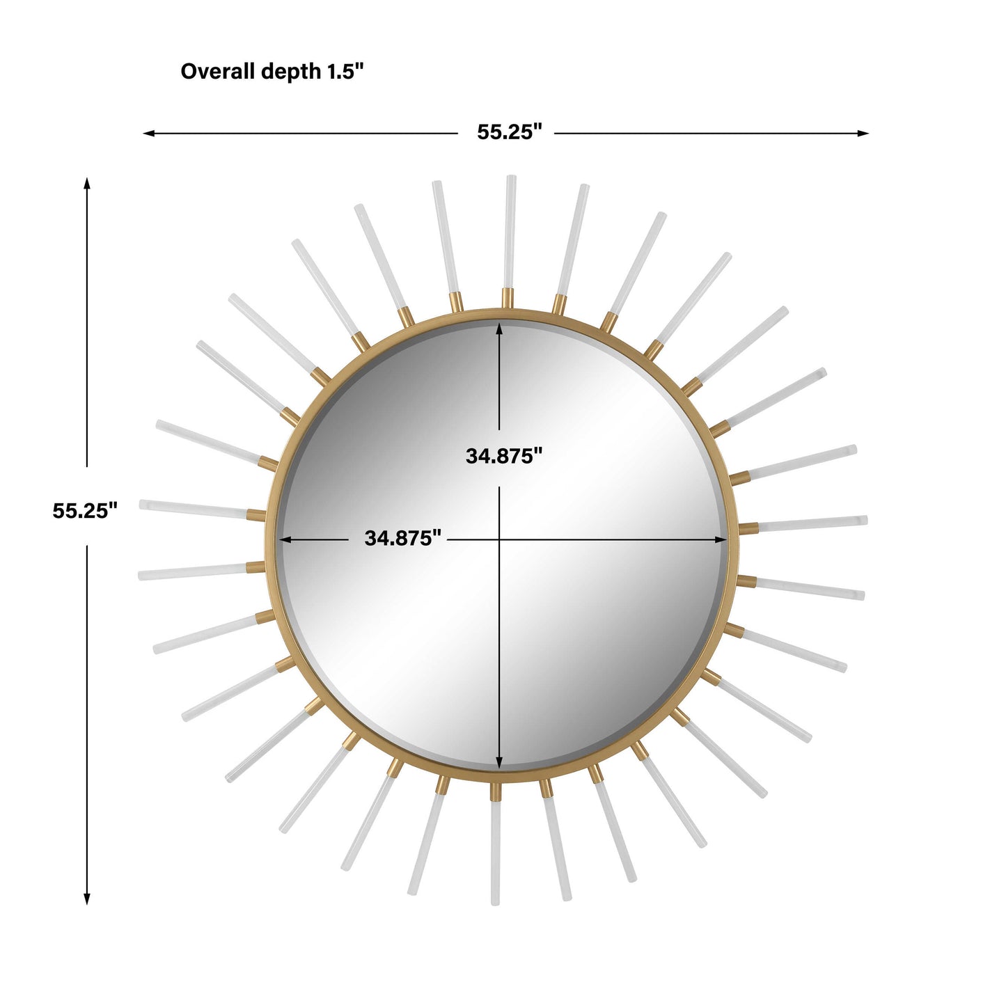 Oracle Round Starburst Mirror