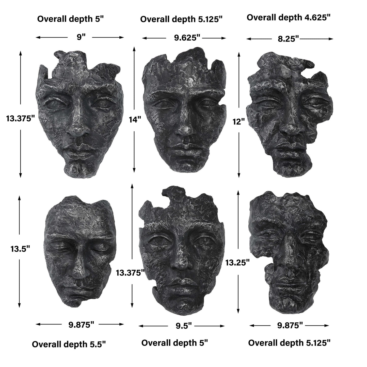 Self-Portrait Metallic Wall Decor Set/6