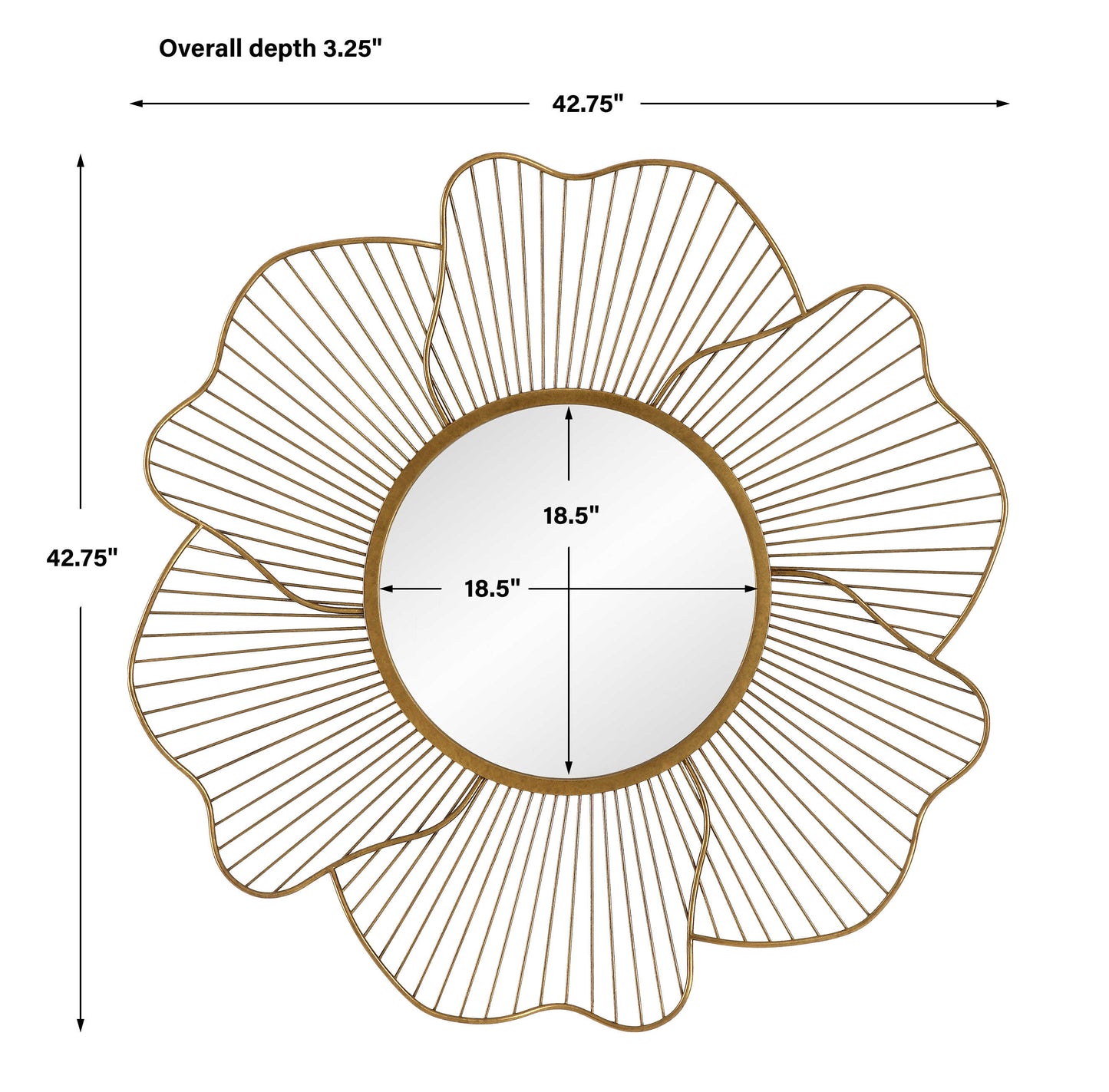Blossom Gold Floral Mirror