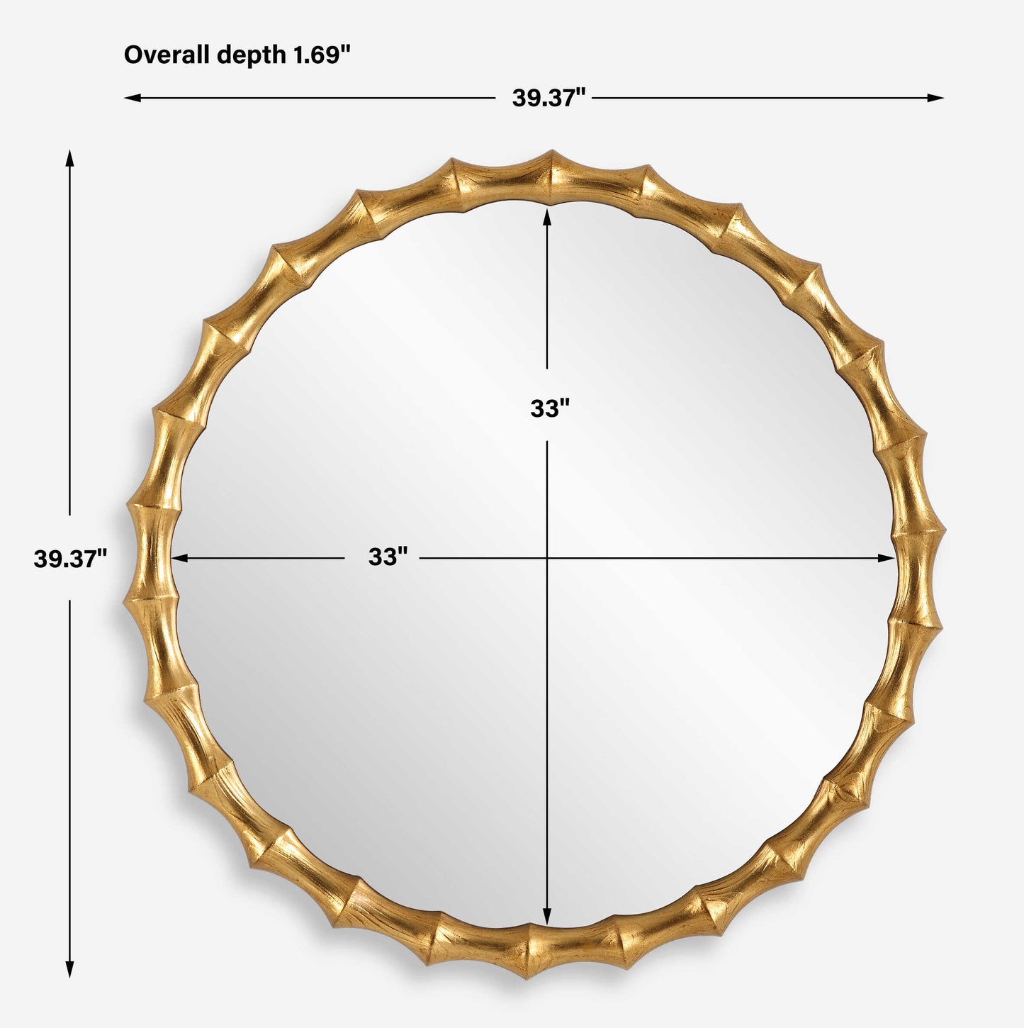 Nacala Round Gold Mirror