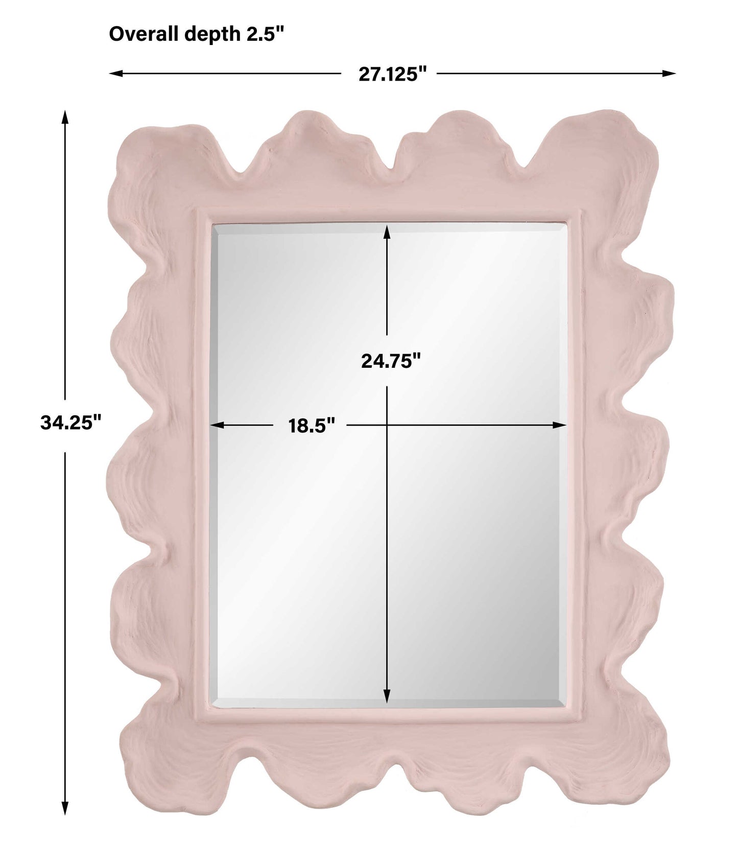 Sea Coral Pink Mirror