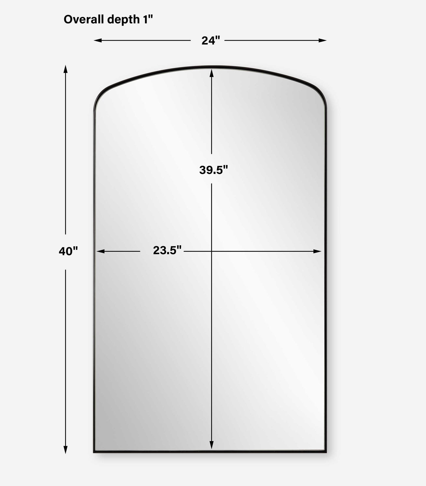 Tordera Black Arch Mirror
