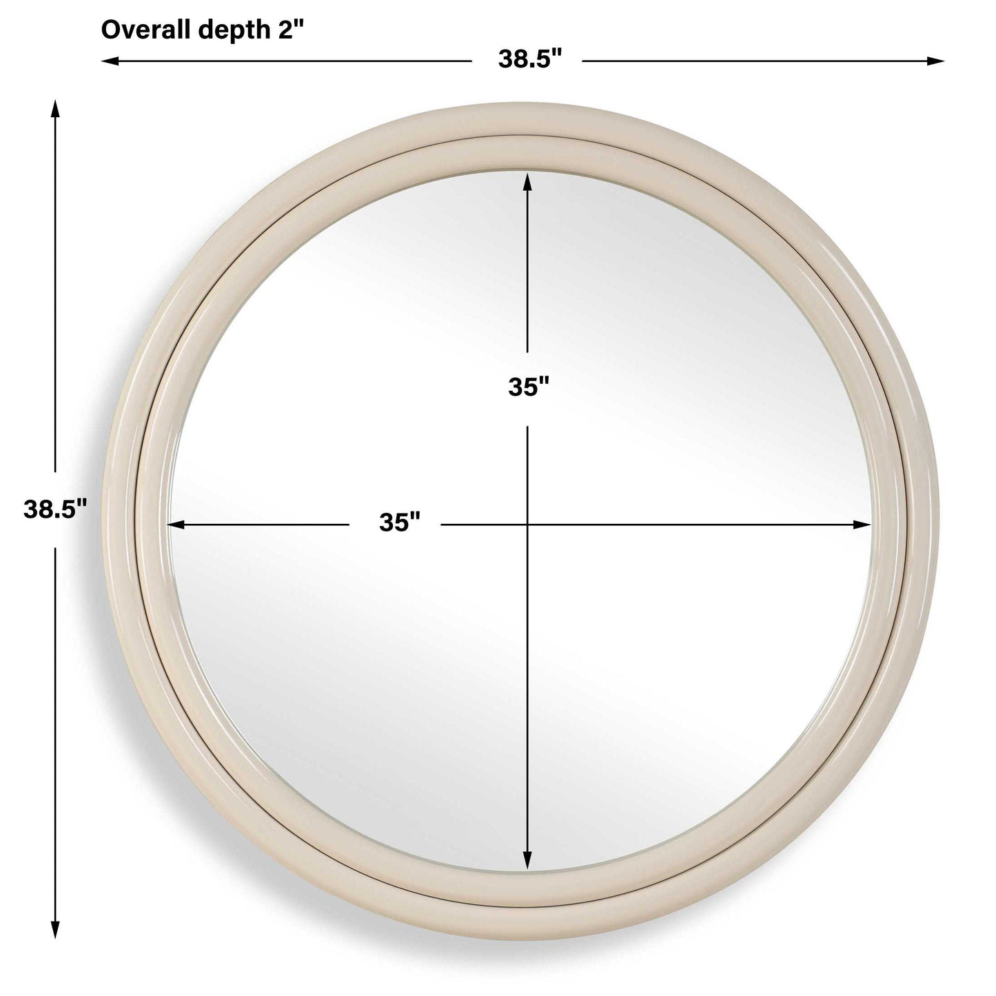 Florian Warm White Round Mirror