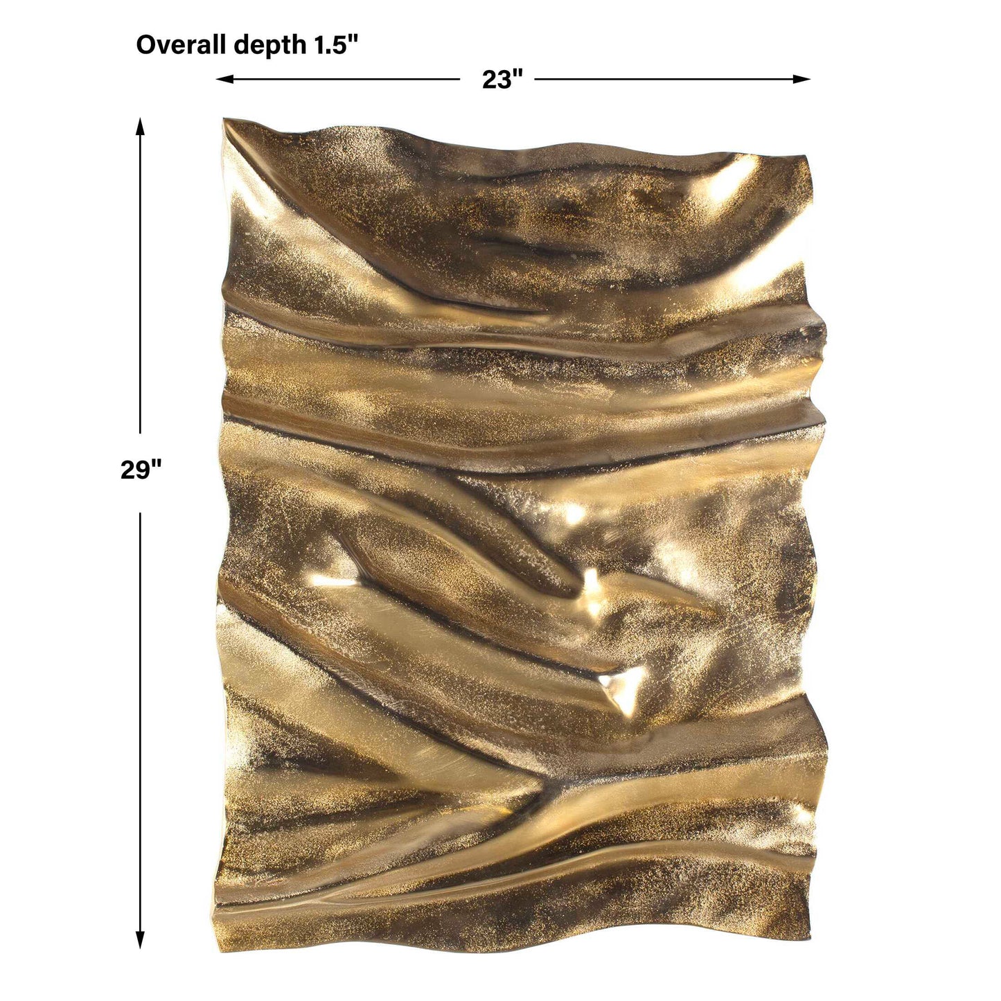 Undulate Outdoor Gold Wall Panel