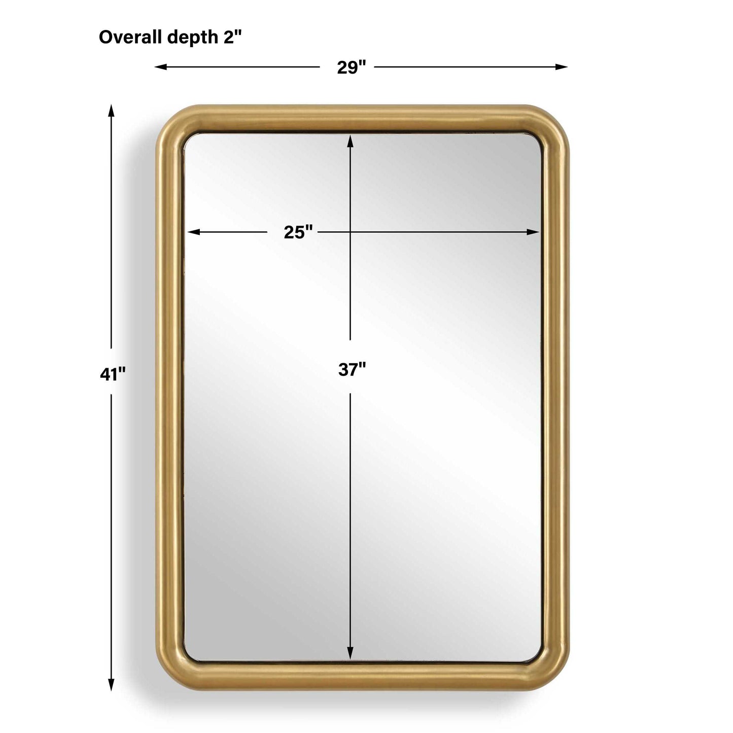 Atkinson Modern Brass Mirror