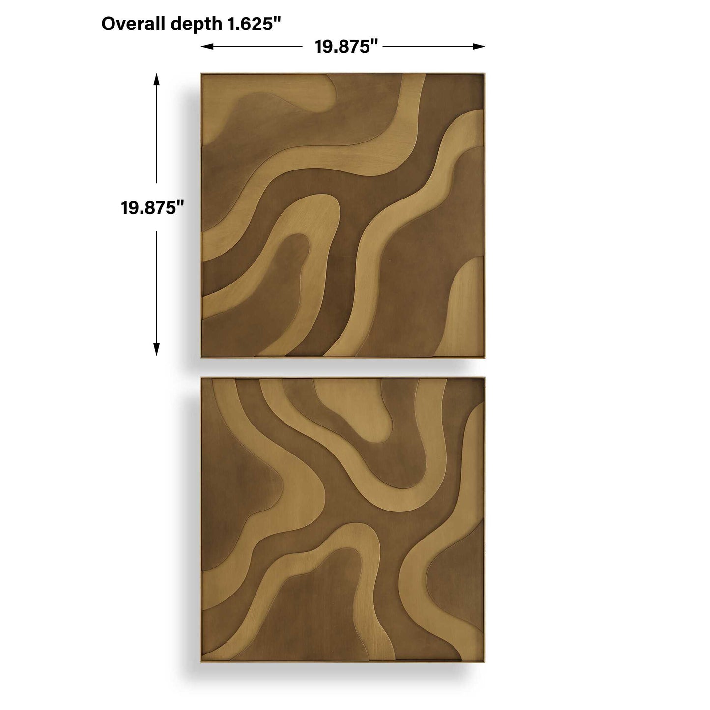 Golden Terrain Wooden Wall Decor Set/2