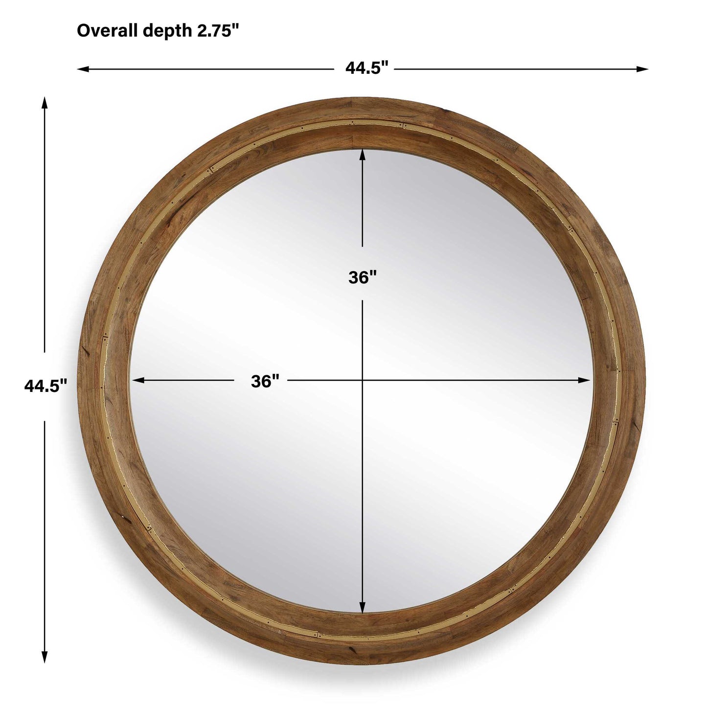 Frontier Round Wood Mirror