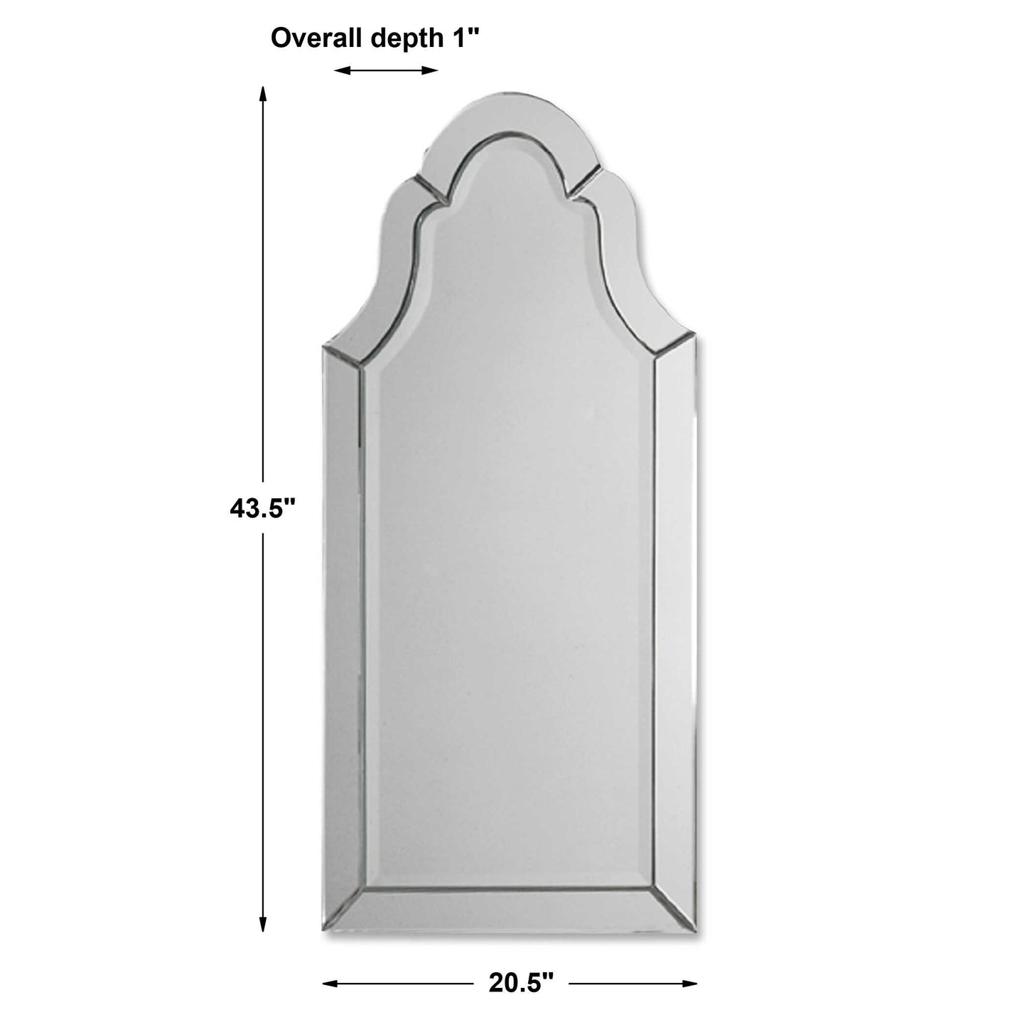 Hovan Frameless Arched Mirror