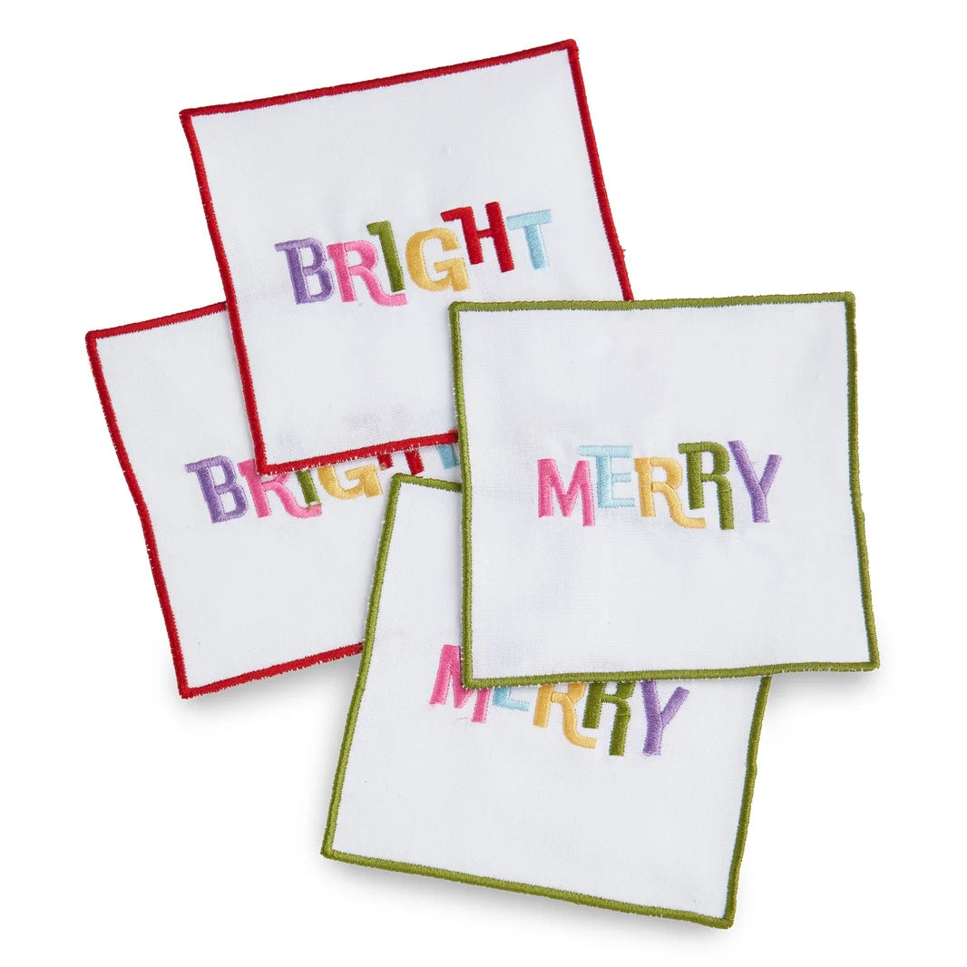 Merry & Bright Cotton Coasters