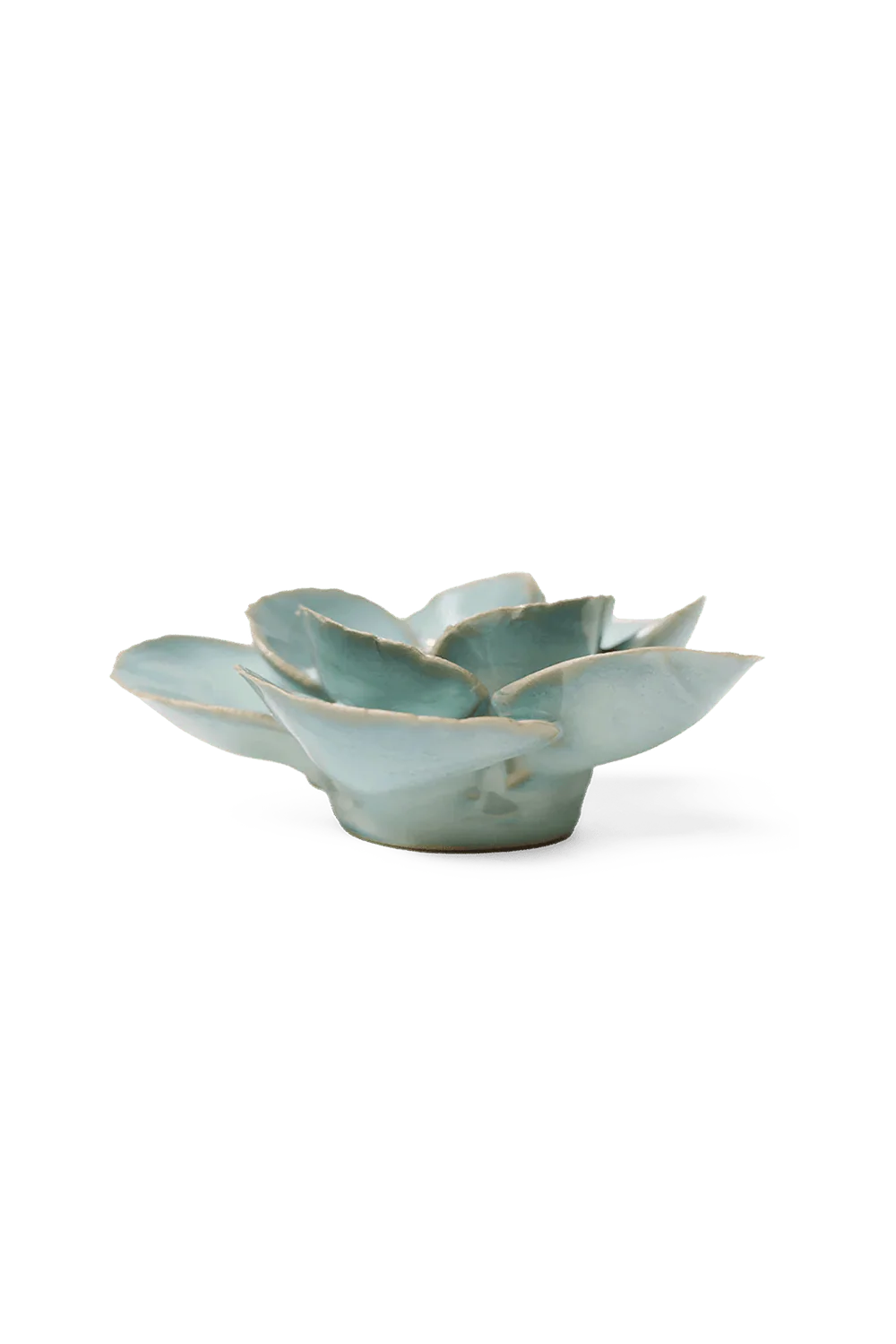 Milk Teal Poppy Ceramic Flower
