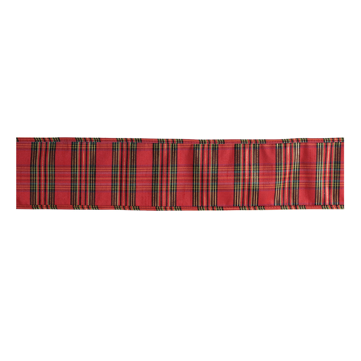 Red Plaid & Velvet Ribbon - 5yds
