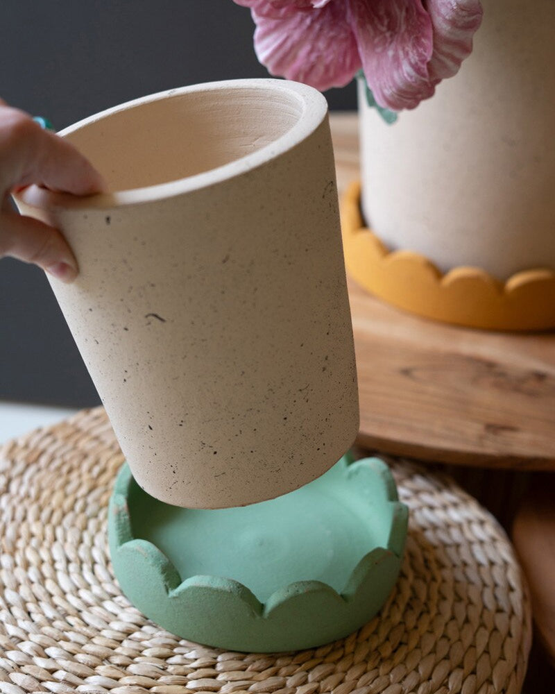Terracotta Scalloped Planters