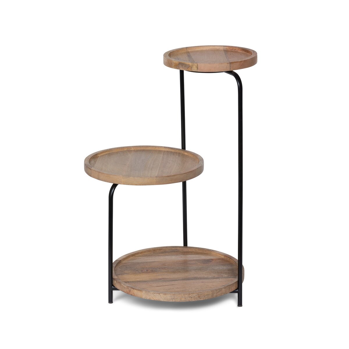 Tiered Wood and Iron Display Stand