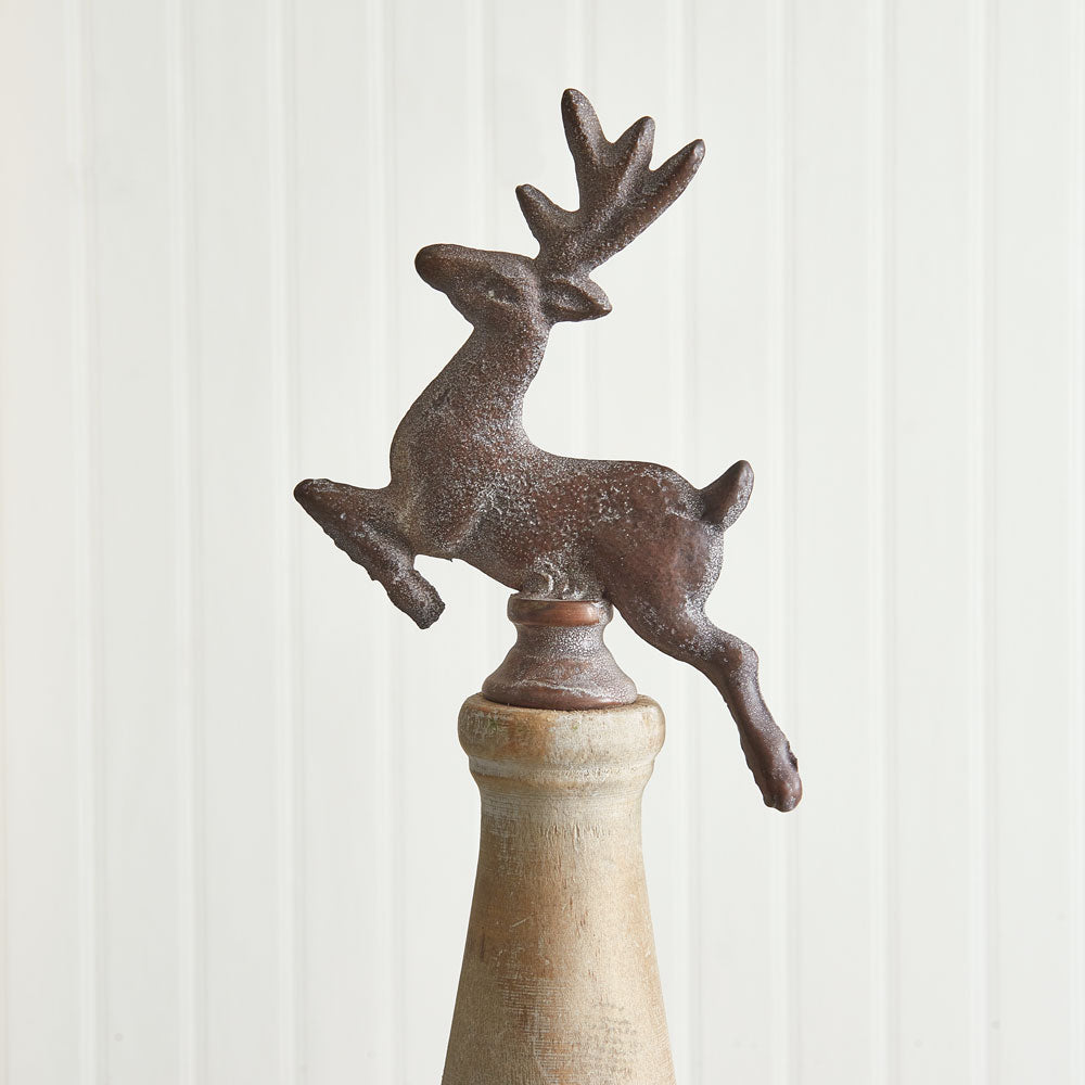 Two-tiered Metal and Wood Christmas Stand