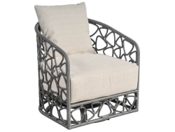 Coastal Living Outdoor - Pebble Swivel Chair - Cream - Charcoal