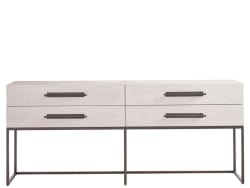 Dwell - Metal Base Console - River Rock