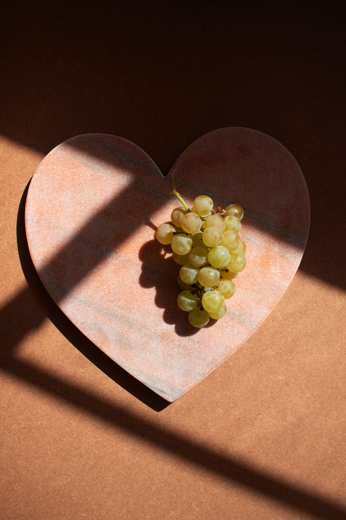 Pink Marble Heart Cheese Board