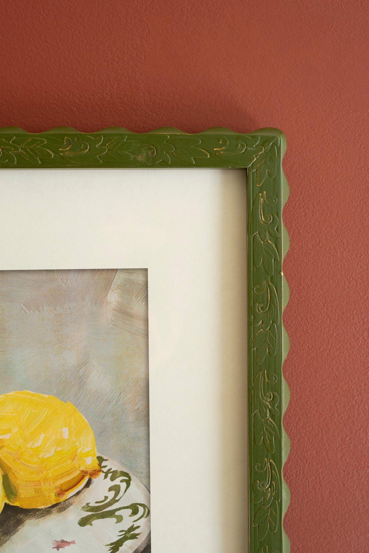 Set of Two Framed Fruit Prints Under Glass