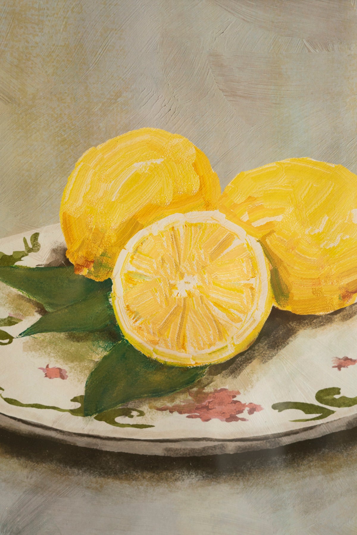 Set of Two Framed Fruit Prints Under Glass