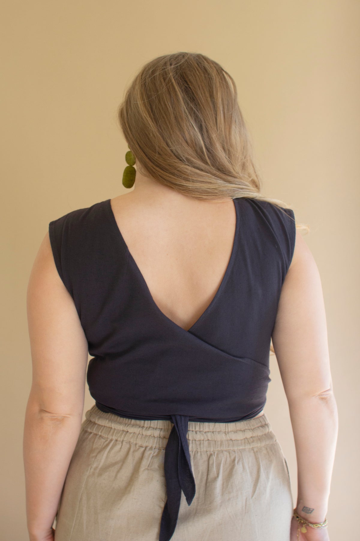 Convertible Wrap Blouse - Midnight
