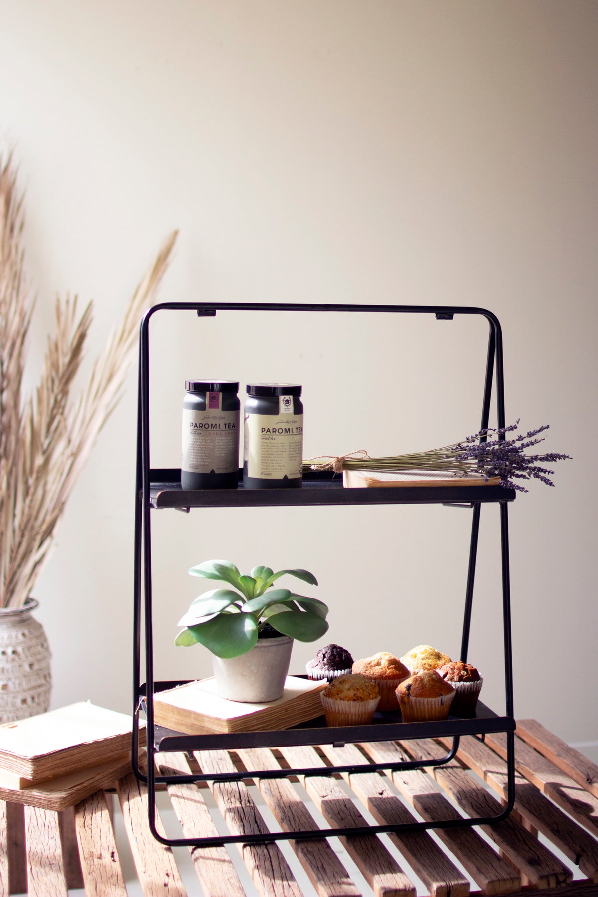 Two Tiered Rectangle Display Rack