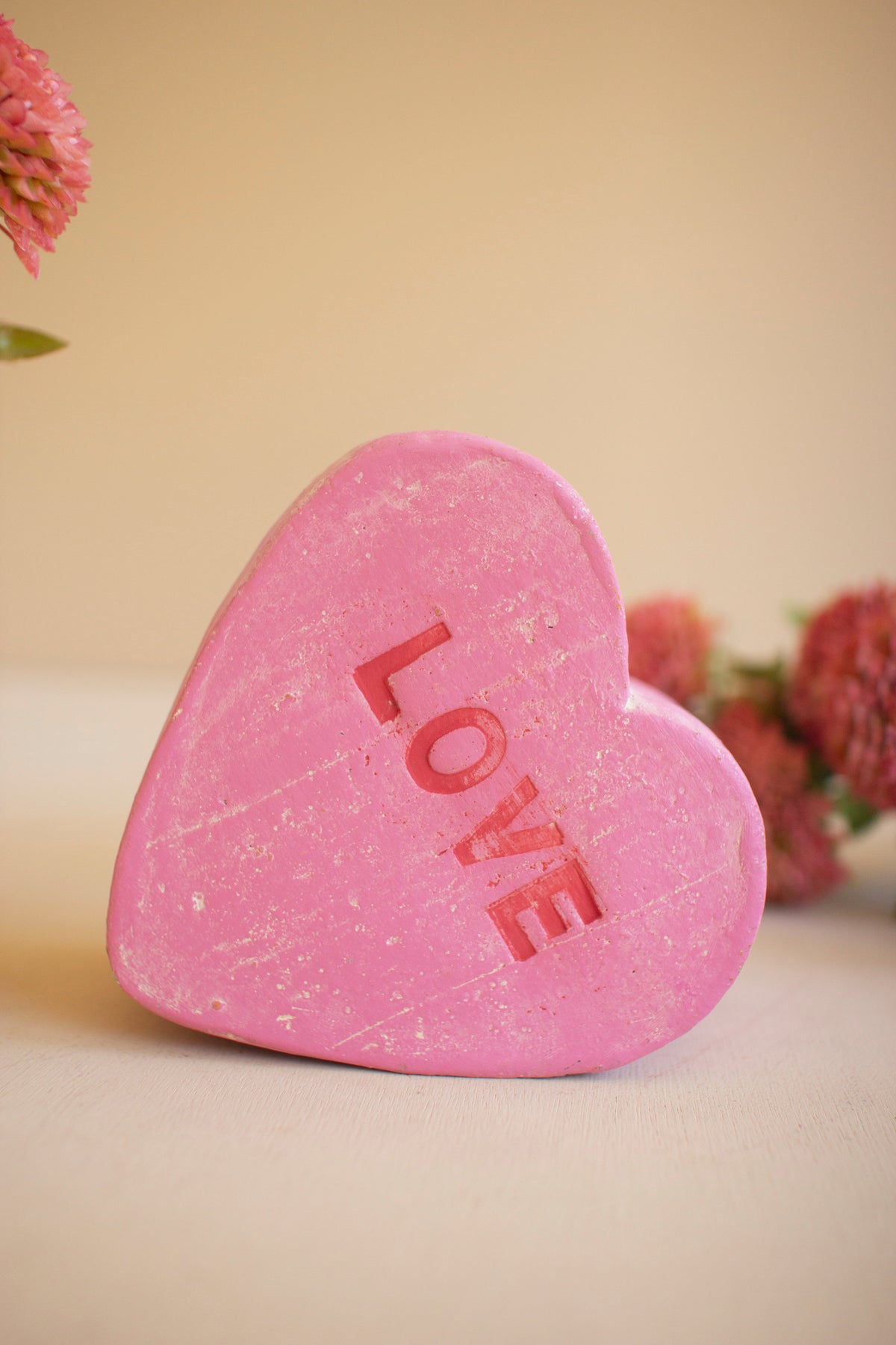 Set of Two Clay Valentine Heart Vases
