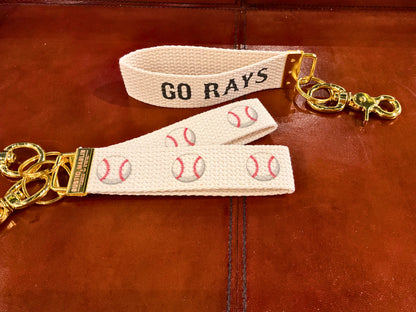 Tampa Bay Rays Baseball Keychain