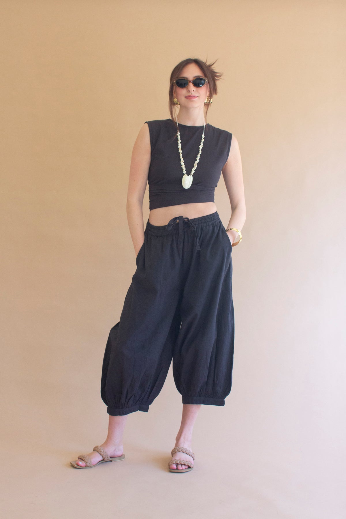 Convertible Wrap Blouse - Midnight