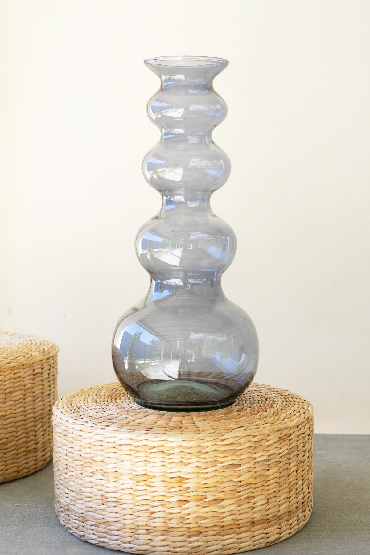 Glass Bubble Vase - Blue