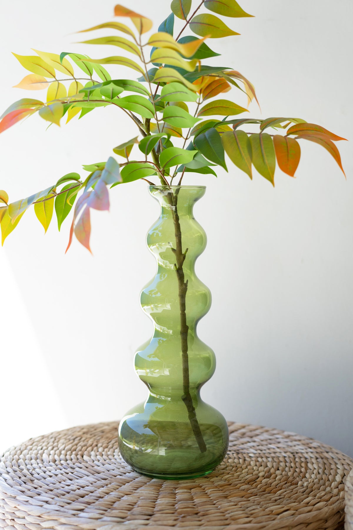 Glass Bubble Vase - Green – SMALL