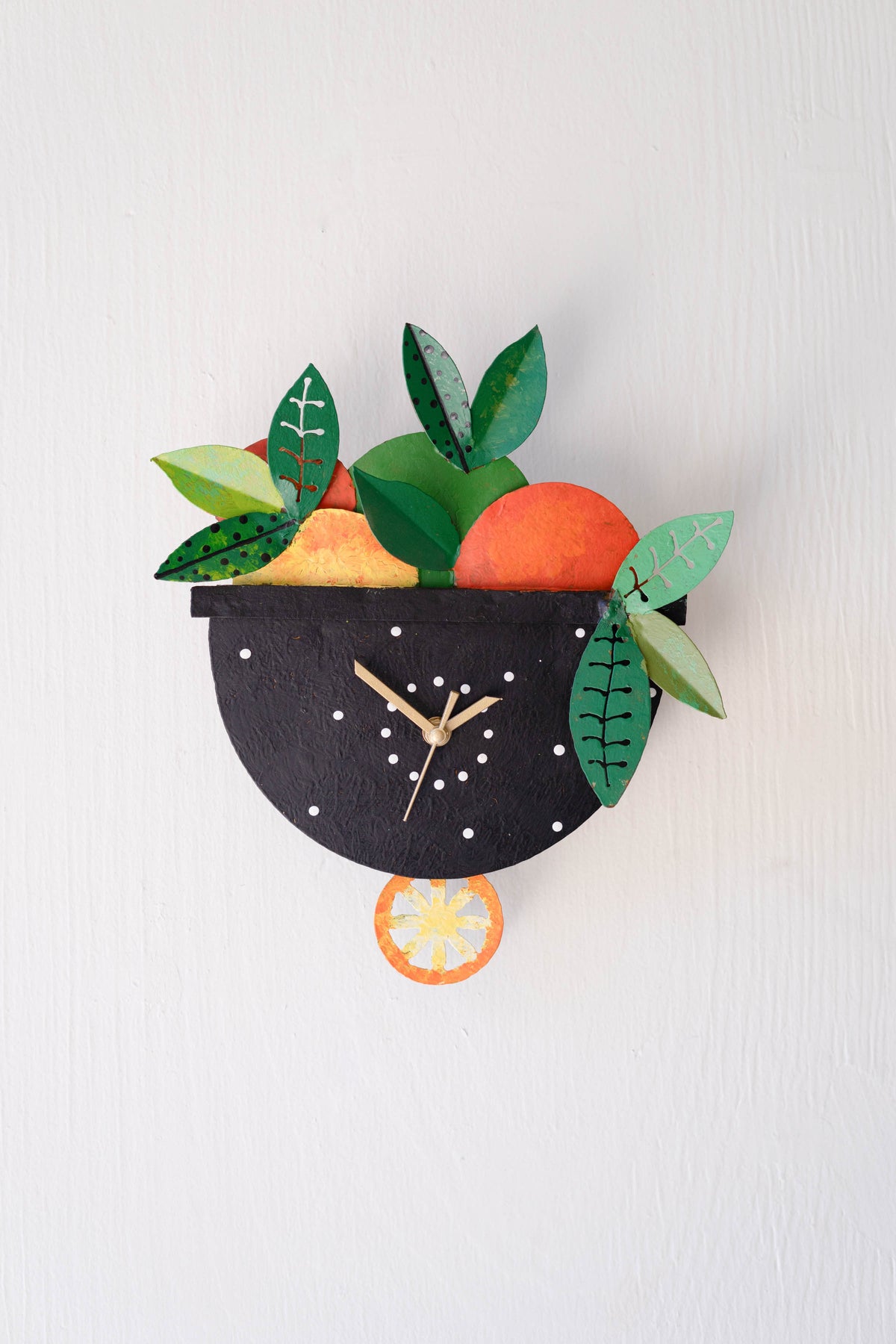 Hand Painted Wall Clock - Fruit