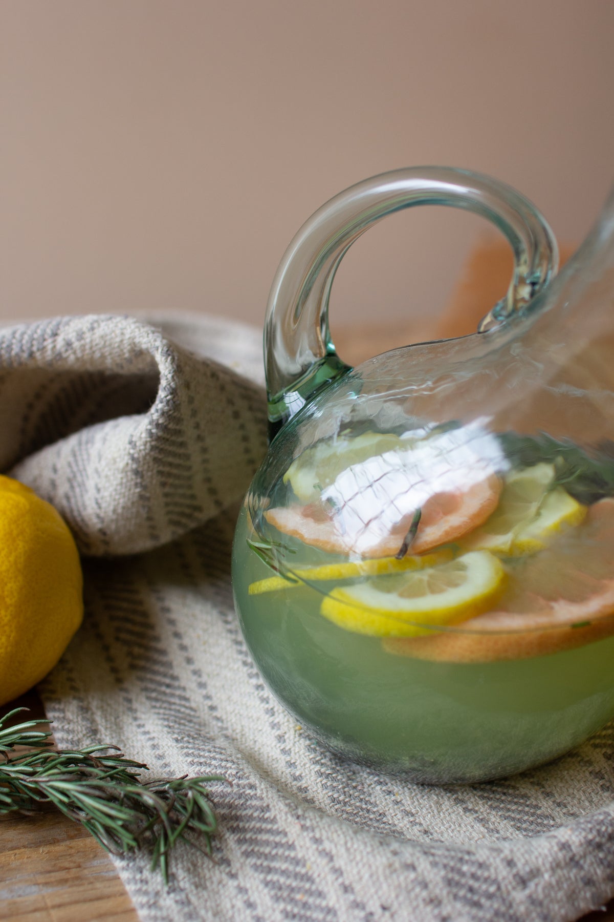 Glass Tilted Pitcher