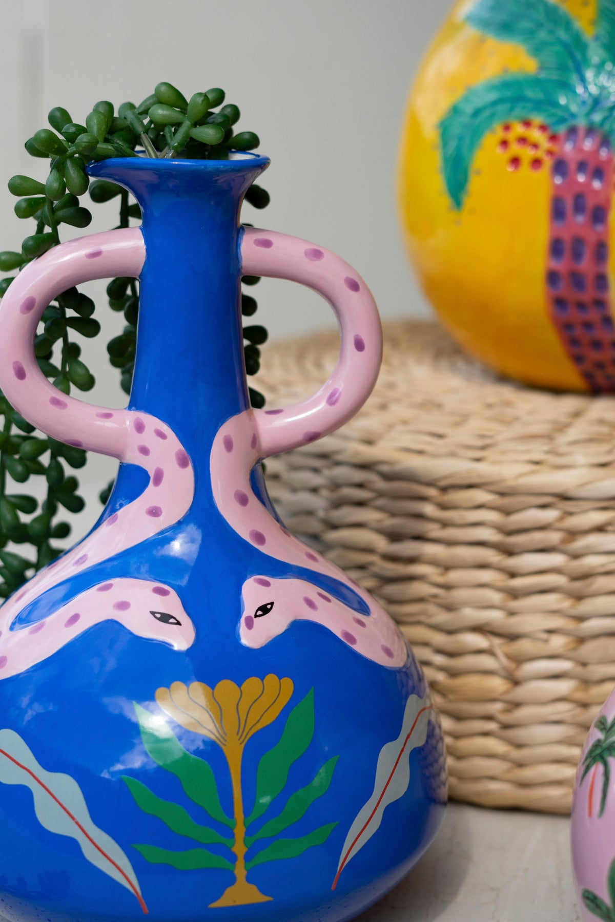 Ceramic Snake Vase