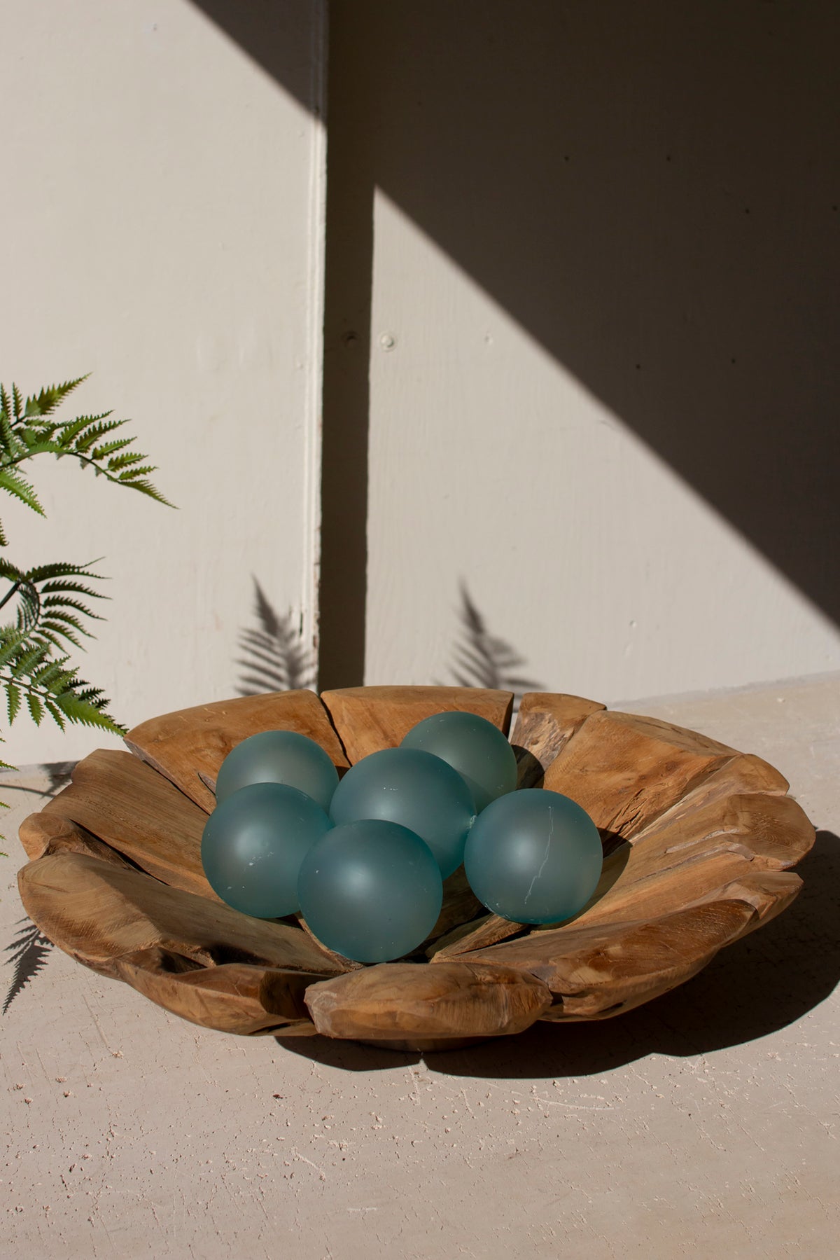 Round Recycled Teakwood Compote